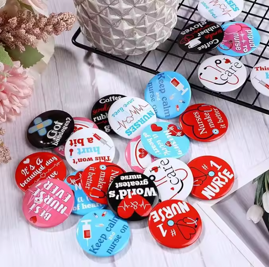 Custom Button Pins - 10 sizes